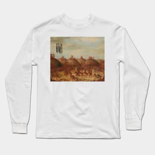 The Last Race, Mandan O-kee-pa Ceremony by George Catlin Long Sleeve T-Shirt